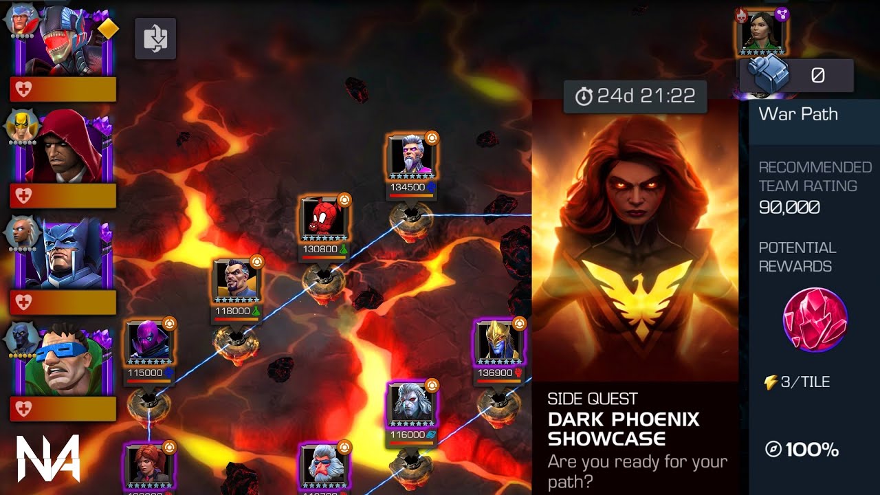 Dark Phoenix Alliance War Showcase Left Path Breakdown