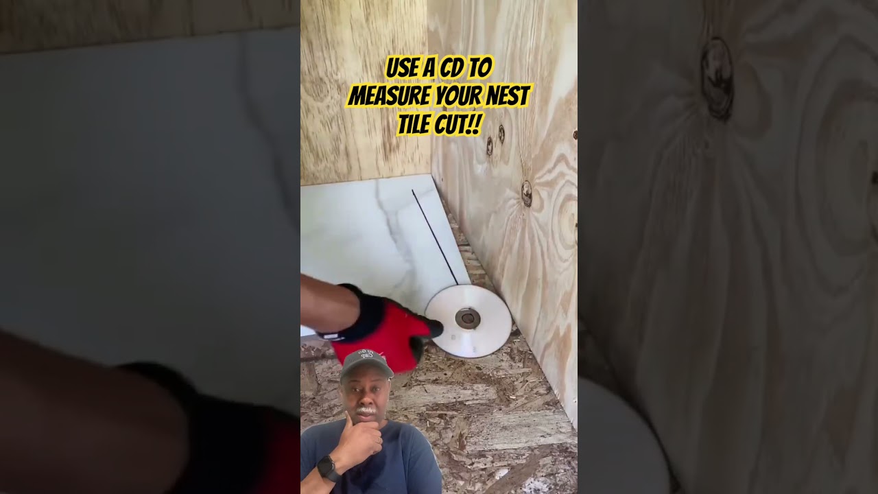 A CD measurement for tile cutting #diy #woodworking #tiles #jobsite #tools #construction #cutting
