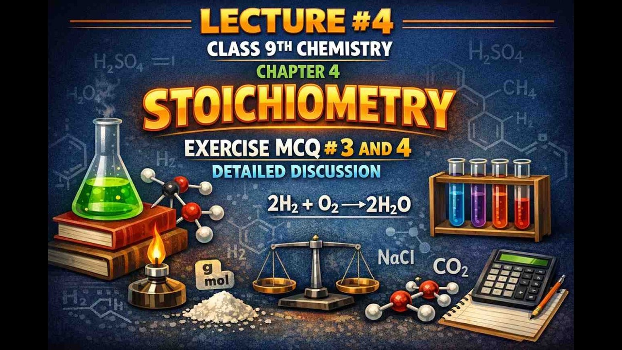 Lecture#4 Class 9th Chemistry CH#4 Exercise MCQ#3,4 Detailed discussion