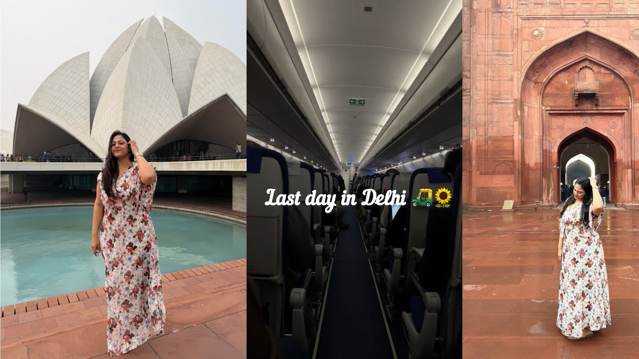 Last day in Delhi . Lotus temple, aksharadam, Redford #tourism #delhi #vlog #travelvlog 