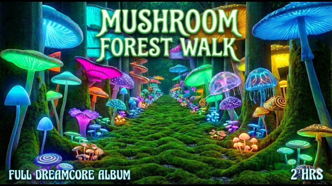 Infinite Mushroom Forest Walk // Dreamcore Liminal Ambience // 2 Hours