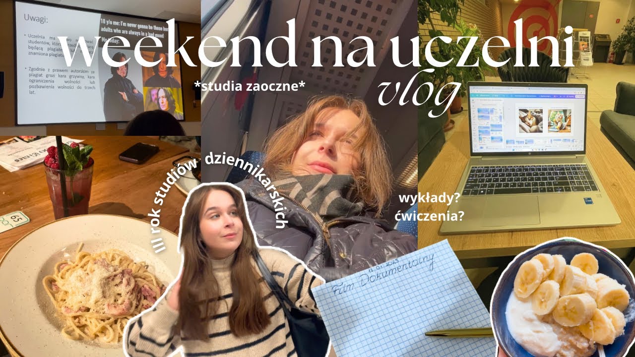 Uni Vlog 📖 CAŁY WEEKEND NA UCZELNI 🤍 Jak wyglądają studia zaoczne? 2 dni ze studentką dziennikarstwa
