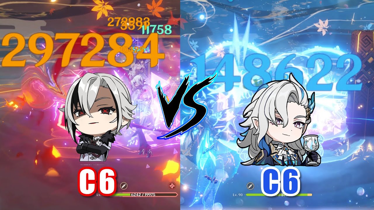 C6 Arlecchino vs C6 Neuvillette | Who's the better DPS ? [Genshin Impact]