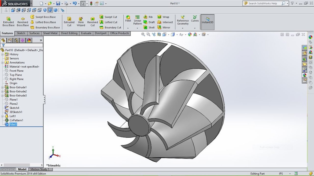 SolidWorks Tutorial Turbo Fins