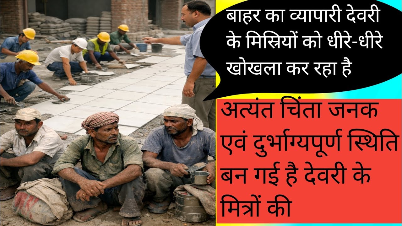 स्थानीय मिस्त्री को हटाकर दूसरे प्रदेश के मिस्रियों को लगाना