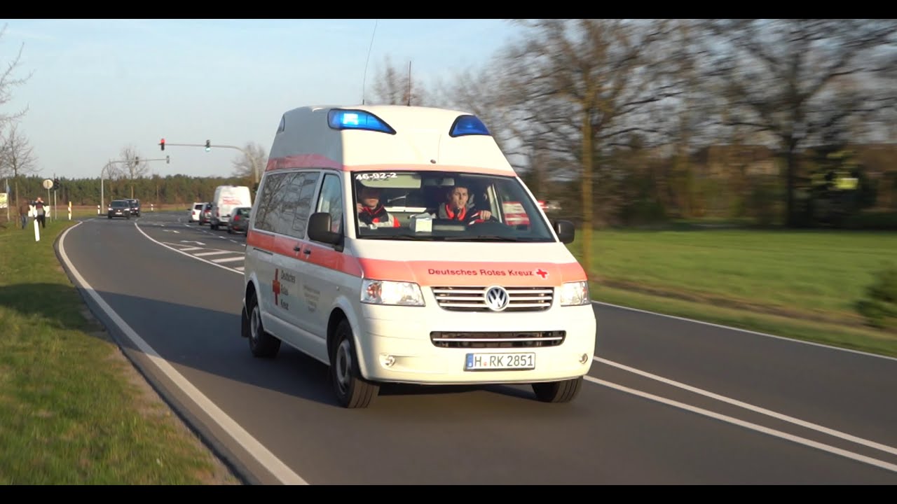 [MANV 100] KTW DRK Region Hannover Katastrophenschutz 6. Einsatzzug Burgdorf auf Einsatzfahrt