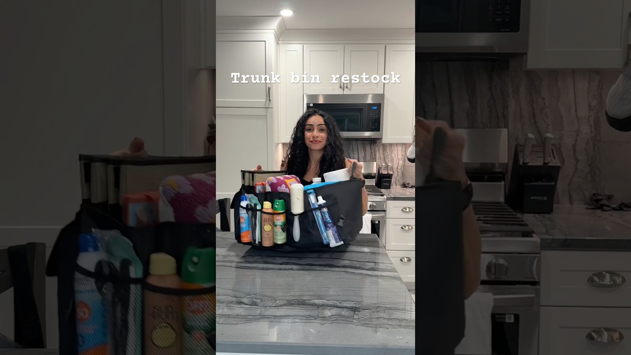 CAR RESTOCK!! 🤍✨ everything in my Amazon!! 🫶🏼 #carrestock #asmr #shorts
