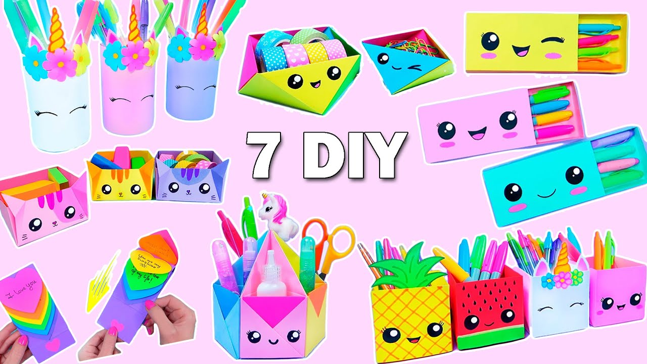 7 MANUALIDADES CON PAPEL FÁCILES - Ideas en 5 minutos para la escuela y más