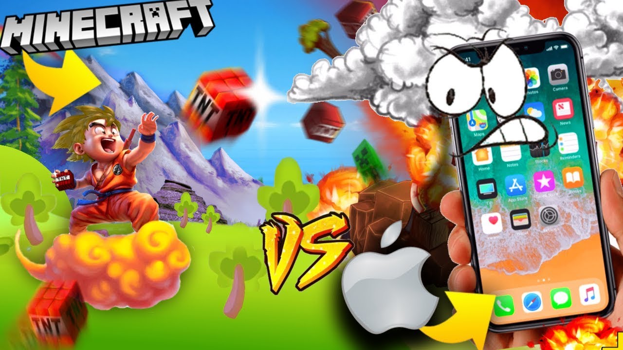 TNT VS FALA NAJNOWSZY IPHONE X | MINECRAFT WYBUCHOWY CHALLENGE MINECRAFT MATRUNER