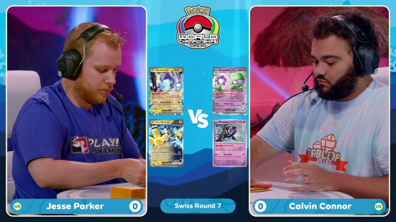TCG Jesse Parker Vs Calvin Connor 2024 Pokémon World Championships Swiss R7 Day1