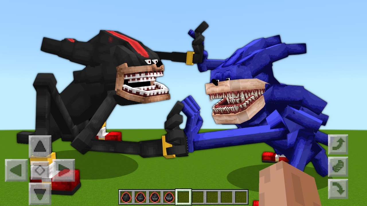 Shin Shadow vs Shin Sonic Mod ADDON UPDATE in MINECRAFT PE