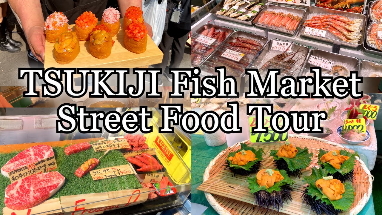 Ultimate Japanese Street Food Tour at Tsukiji Fish Market! Tokyo Japan [Japan Travel Guide]