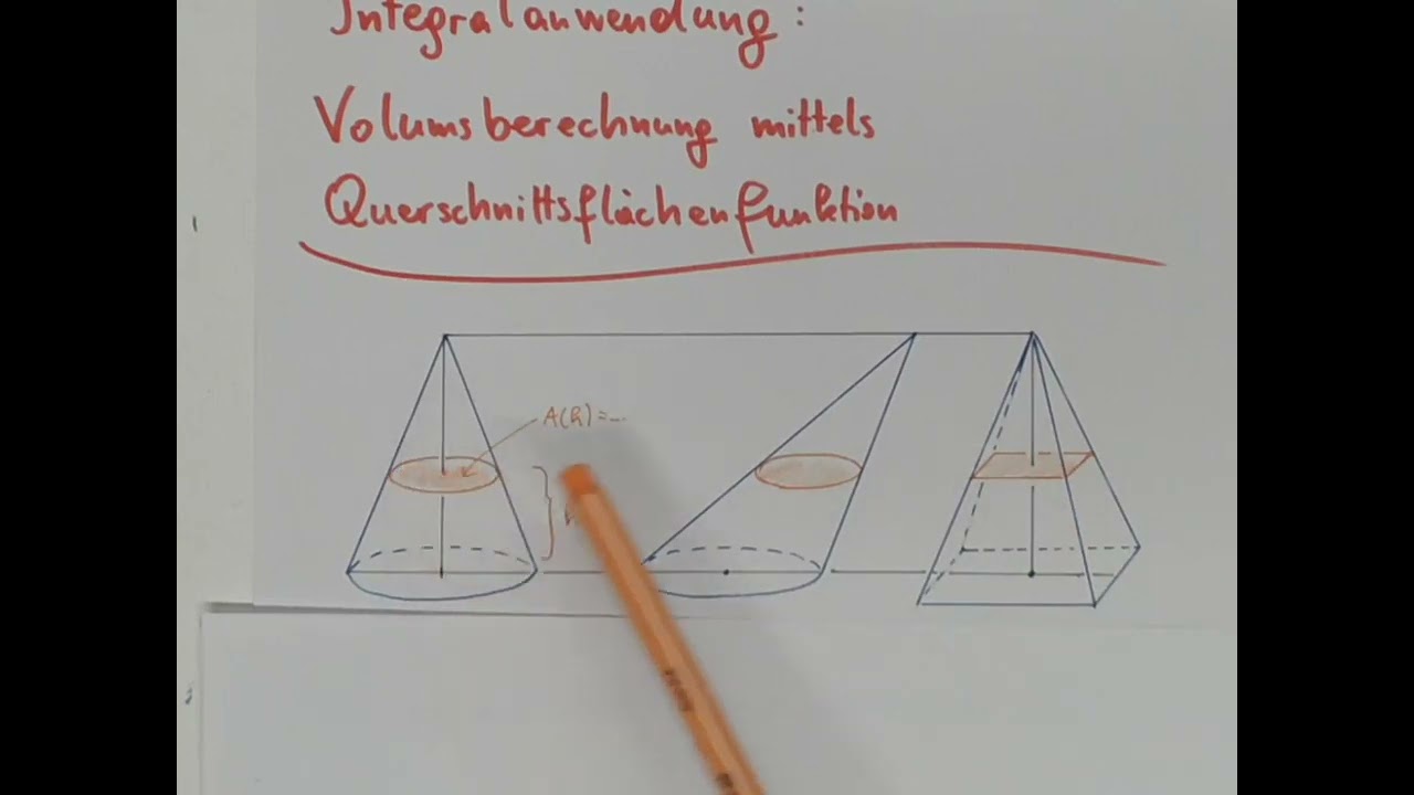 M8 Integral: Volumsberechnung mit Querschnittsflächen (Theorie)