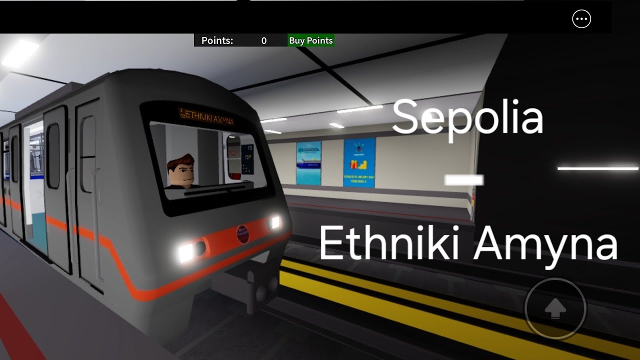 Roblox Athens Metro Transport Sepolia-Ethniki Amyna and return with 2nd generation