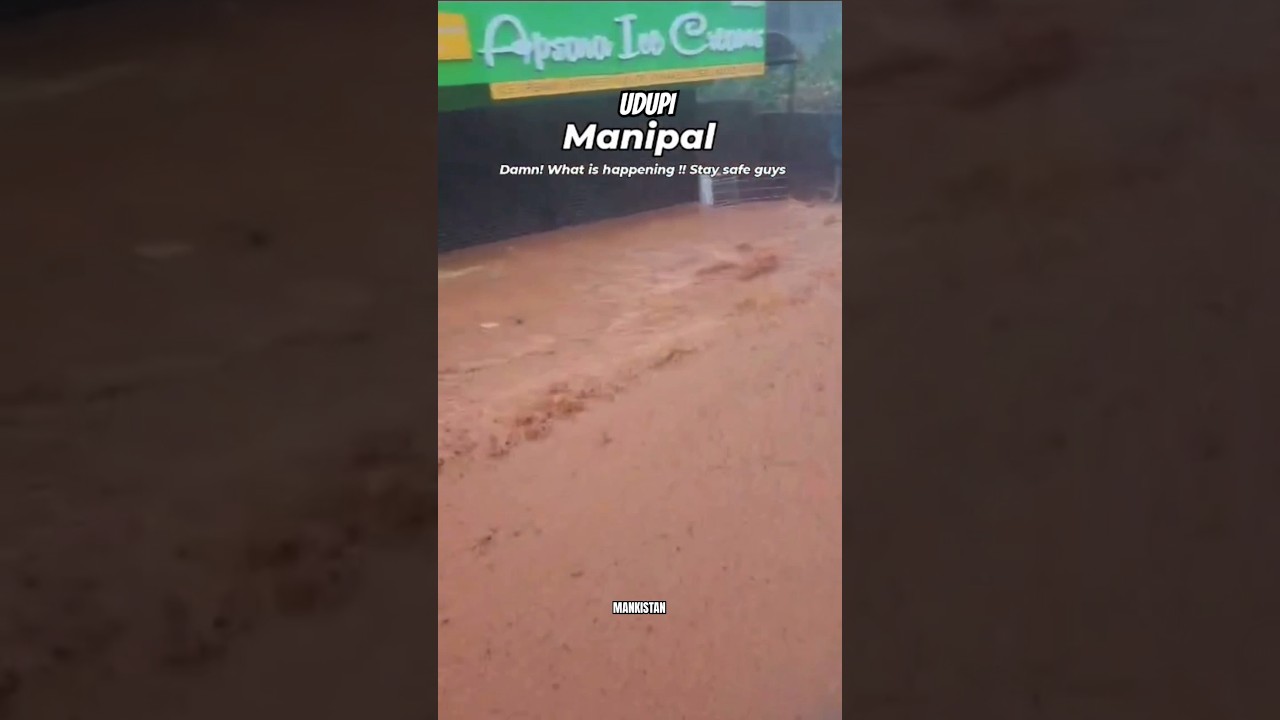 Udupi Rain 🌧️ 😱 #shorts #shortsfeed #udupi #manipaludupi #mankistan #rain