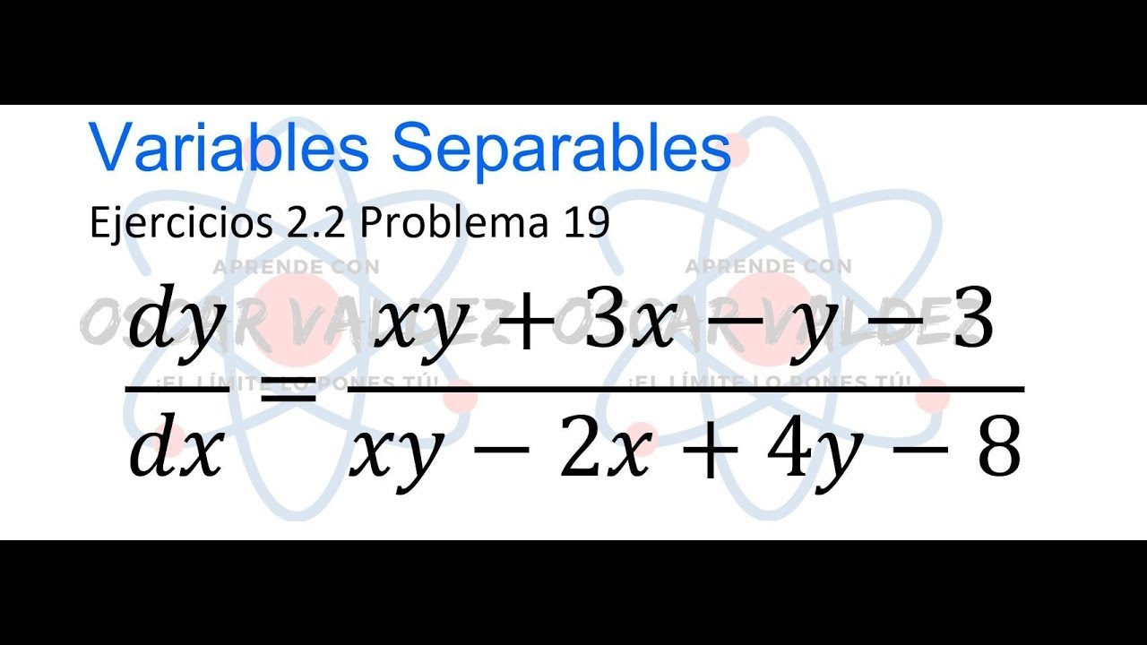 Ejercicios 2.2 Problema 19 Dennis G. ZILL Método de Separación de Variables CORREGIDO