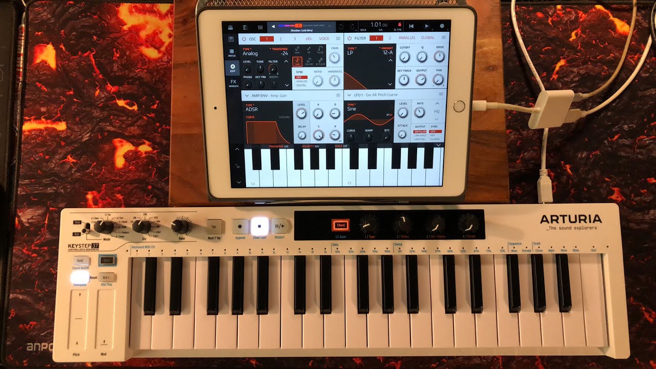 NanoStudio 2 - Feat SynthMaster One, Slate & Obsidian - Let’s Compose Dark Synth Wave - iPad Live