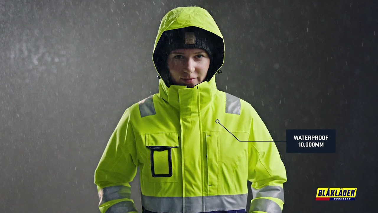 Bl&aring;kl&auml;der winterjas High Vis 4870 | Unishore Bedrijfskleding