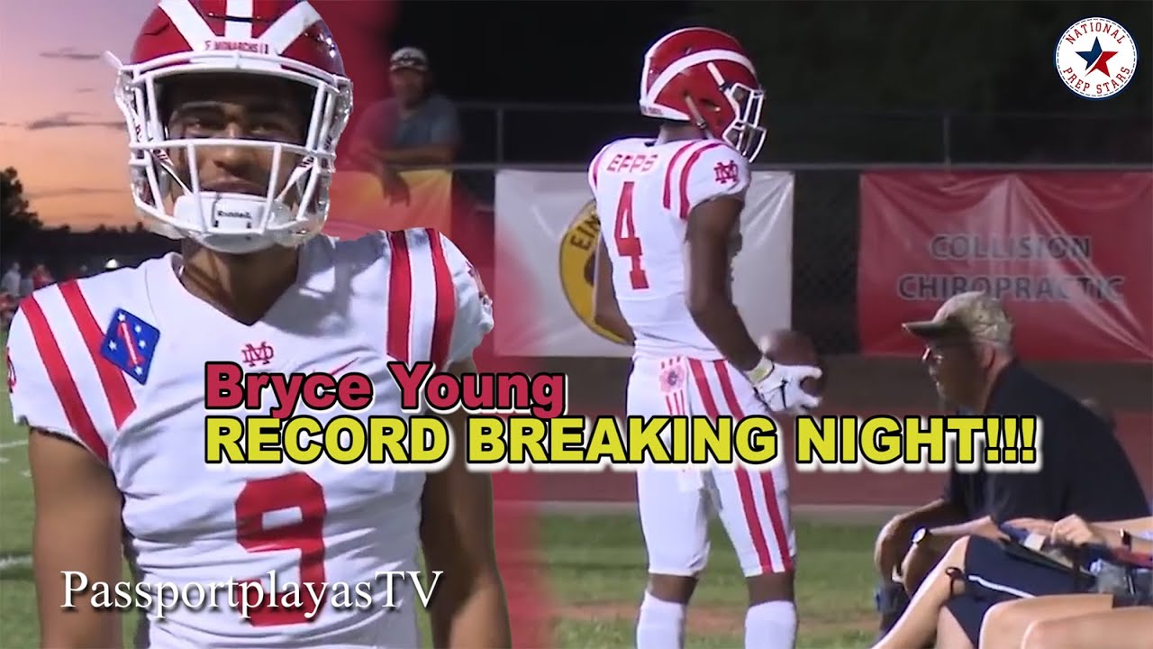 Bryce Young has RECORD BREAKING NIGHT!!! Mater Dei(CA) vs Centennial(AZ)