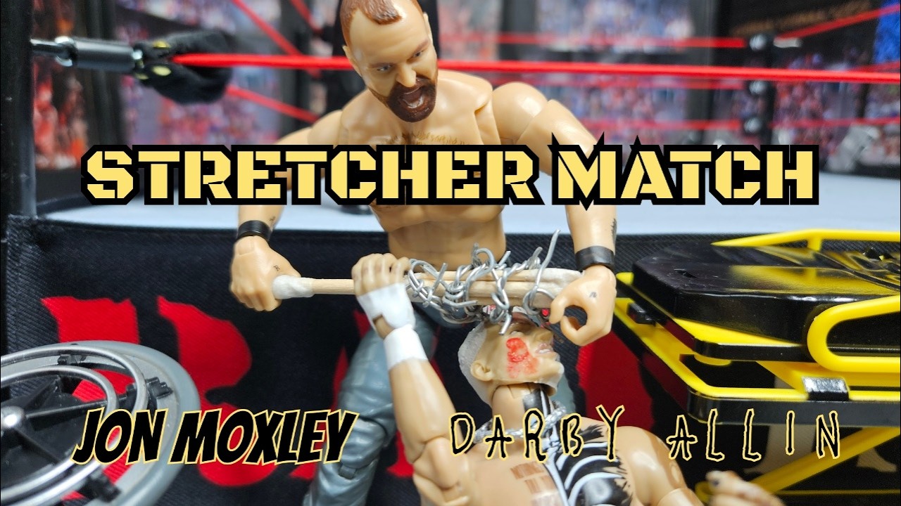 Stretcher match - Darby Allin Vs. Jon Moxley #aew #wwe #actionfigures #actionfigureswrestling