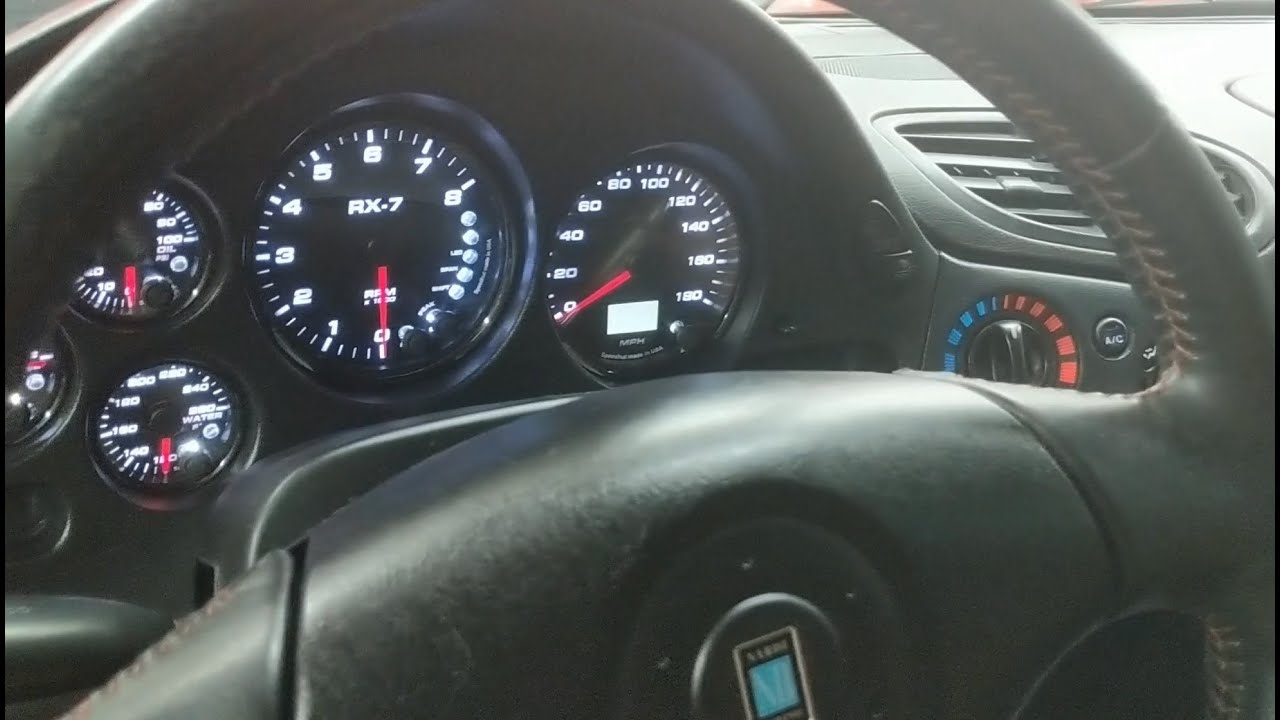 Rx7 FD Speedhut Gauge Install and LED Climate Control conversion