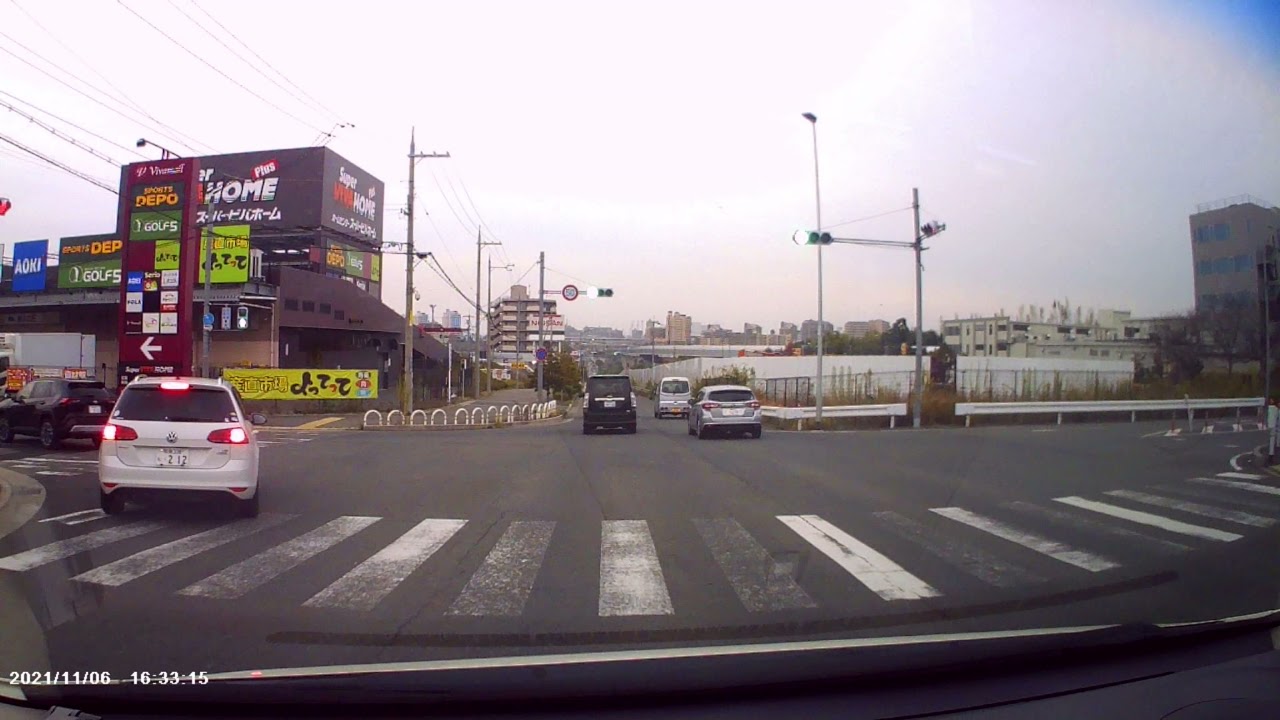 大阪府ららぽーと和泉～府道2号～藤井寺市　2021.11.6