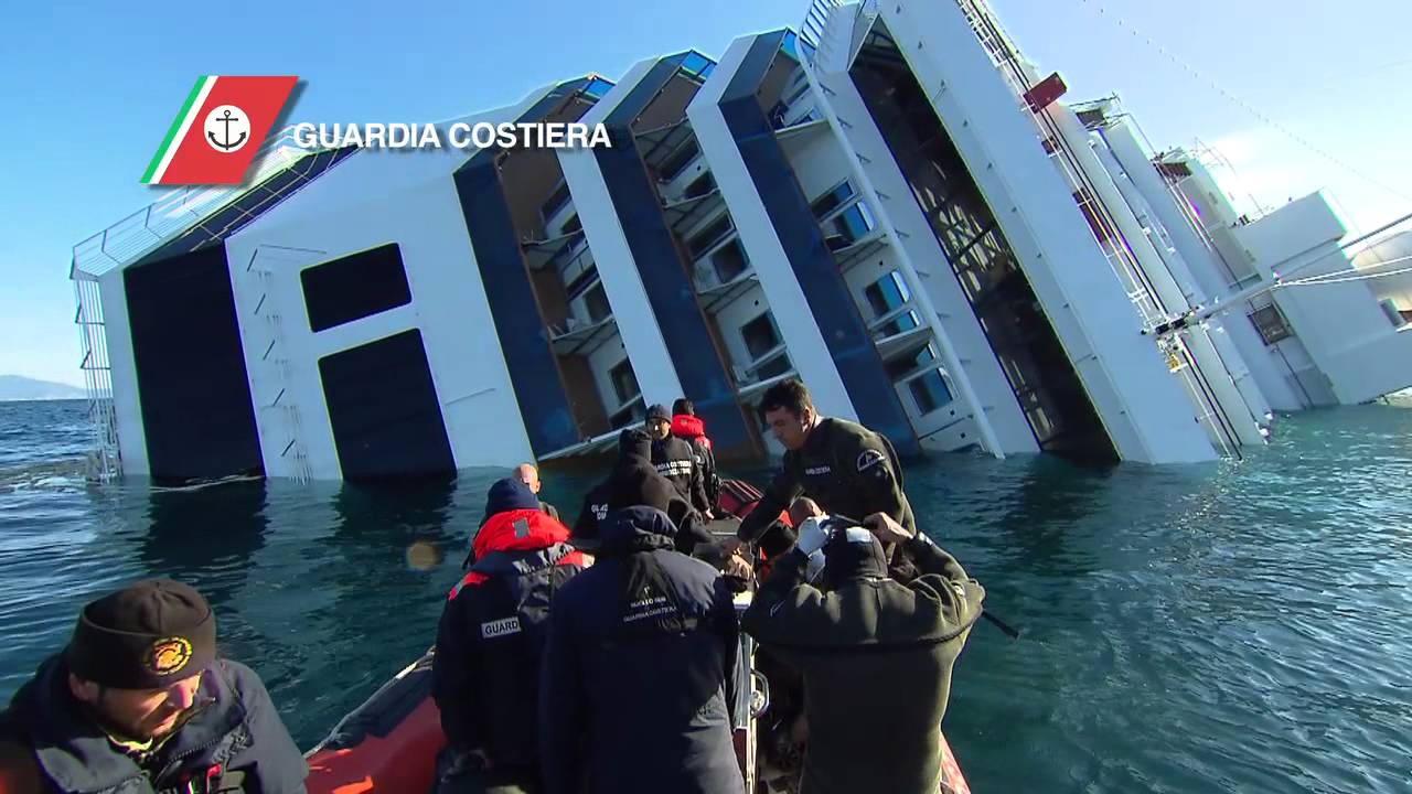 Costa Concordia - Le operazioni del nucleo sub della Guardia Costiera 17/01/2012