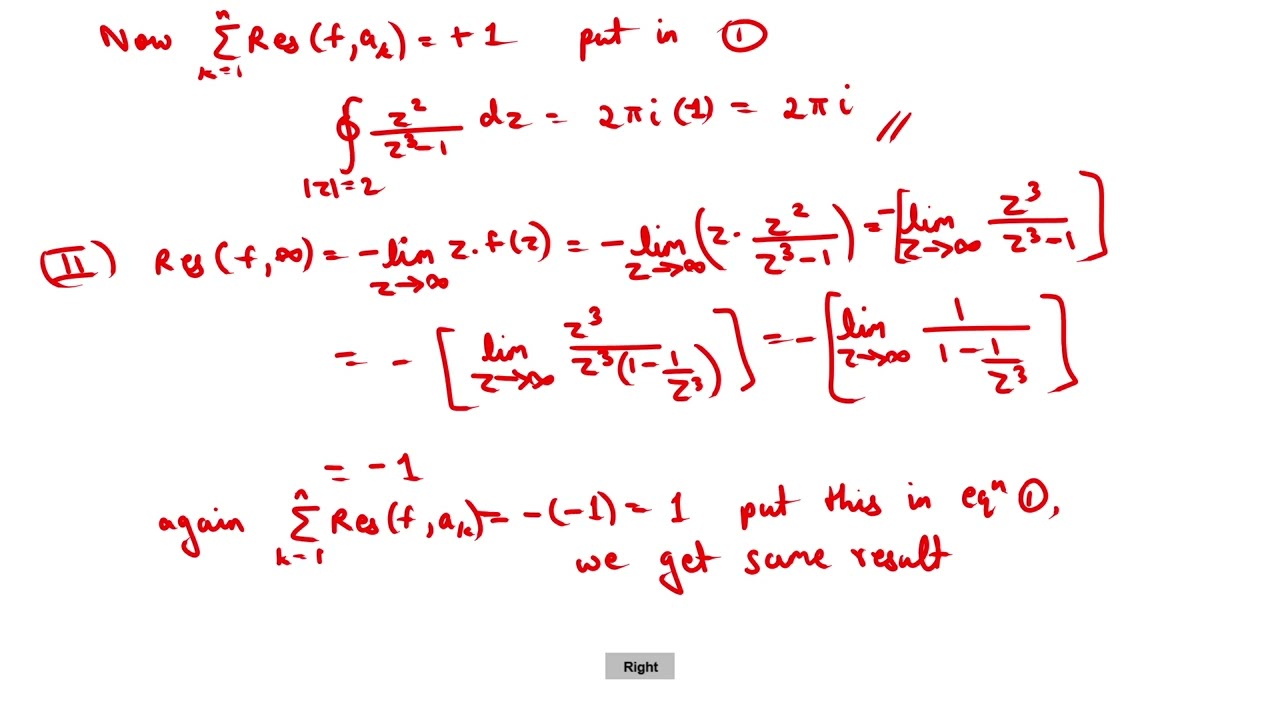 Integral using Cauchy Residue Theorem | Complex Analysis 
