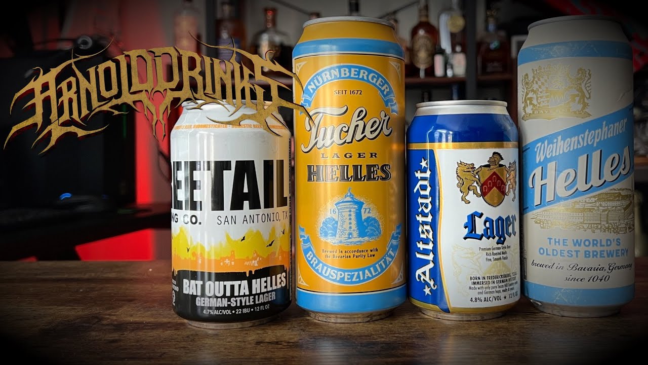 TONIGHT, I DRINK a blind shootout of Helles Lagers - Weihenstephaner, Tucher, Freetail and Alstadt