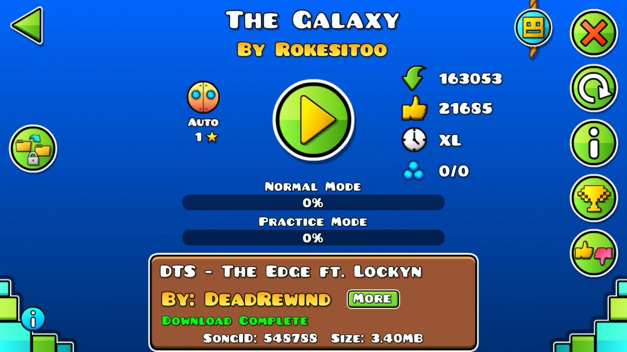 THE GALAXY GEO DASH CUSTOM LEVEL