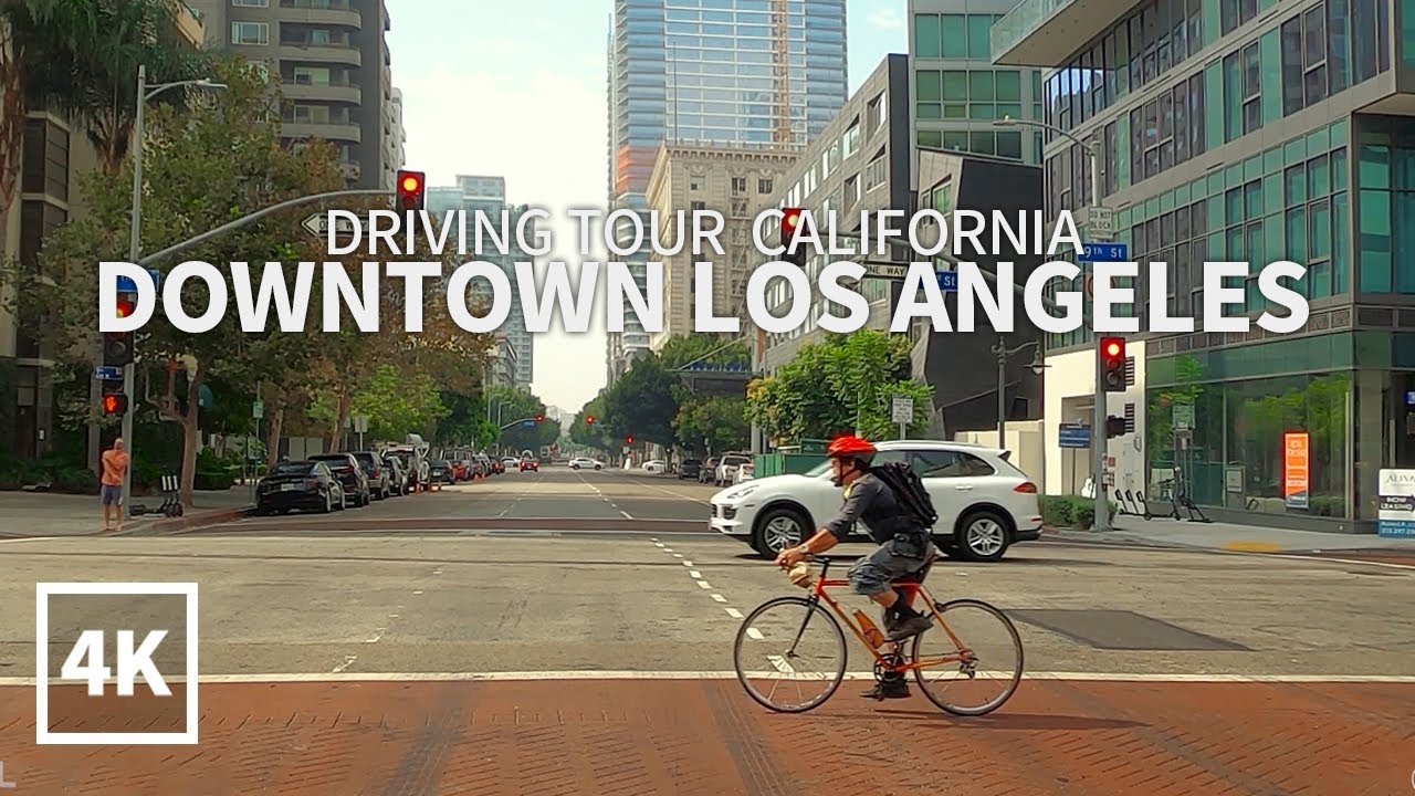 [4K] Driving Downtown Los Angeles - Pico, Figueroa, Flower, 11th, Olympic, Maple, 7th, California
