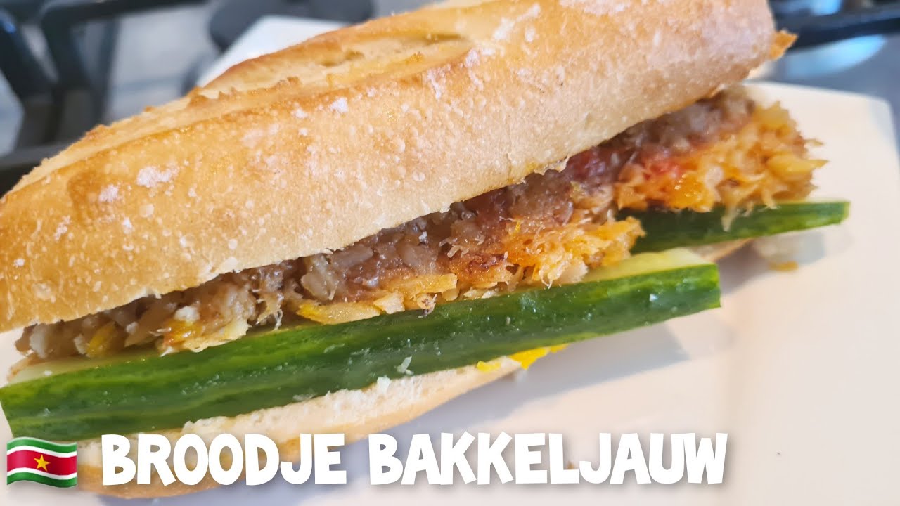 Surinaamse bakkeljauw maken en zuurgoed broodje|Surinamese salted cod fish recipe|