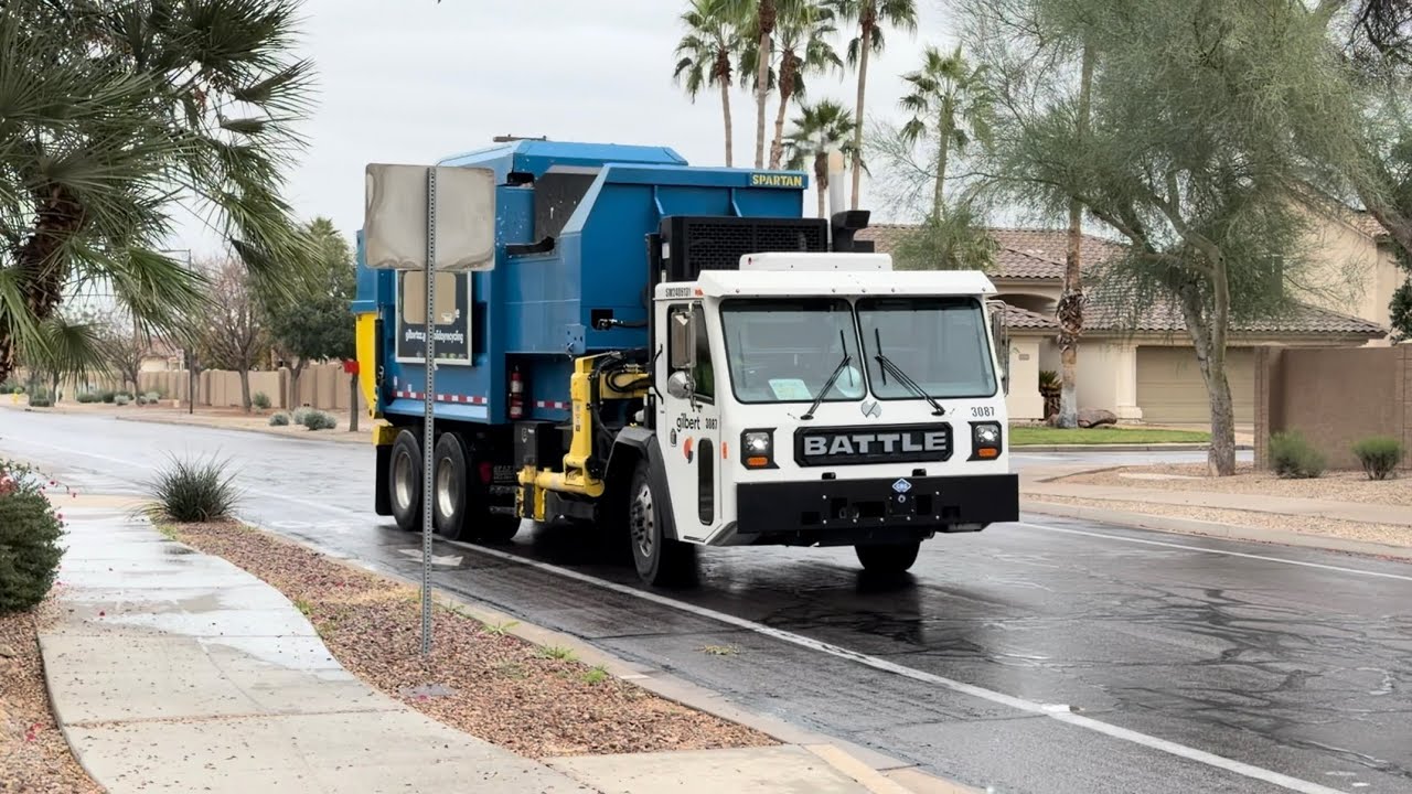 Four Trucks Finishing the Route