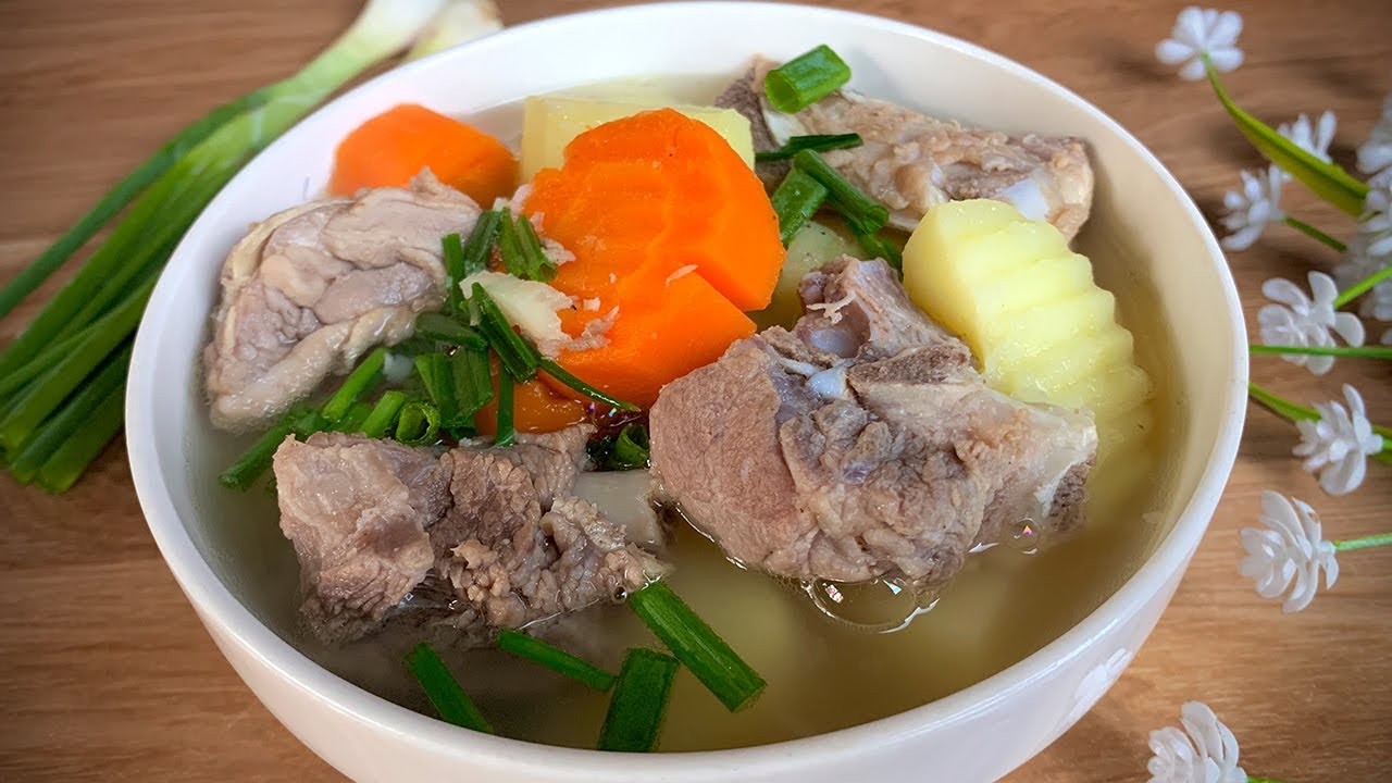 Canh Xương Khoai Tây,Muốn Ngọt Xương Ngấm Gia Vị Học Ngay Cách Nấu Siêu Nhanh Này Tại Bếp Nhỏ 365