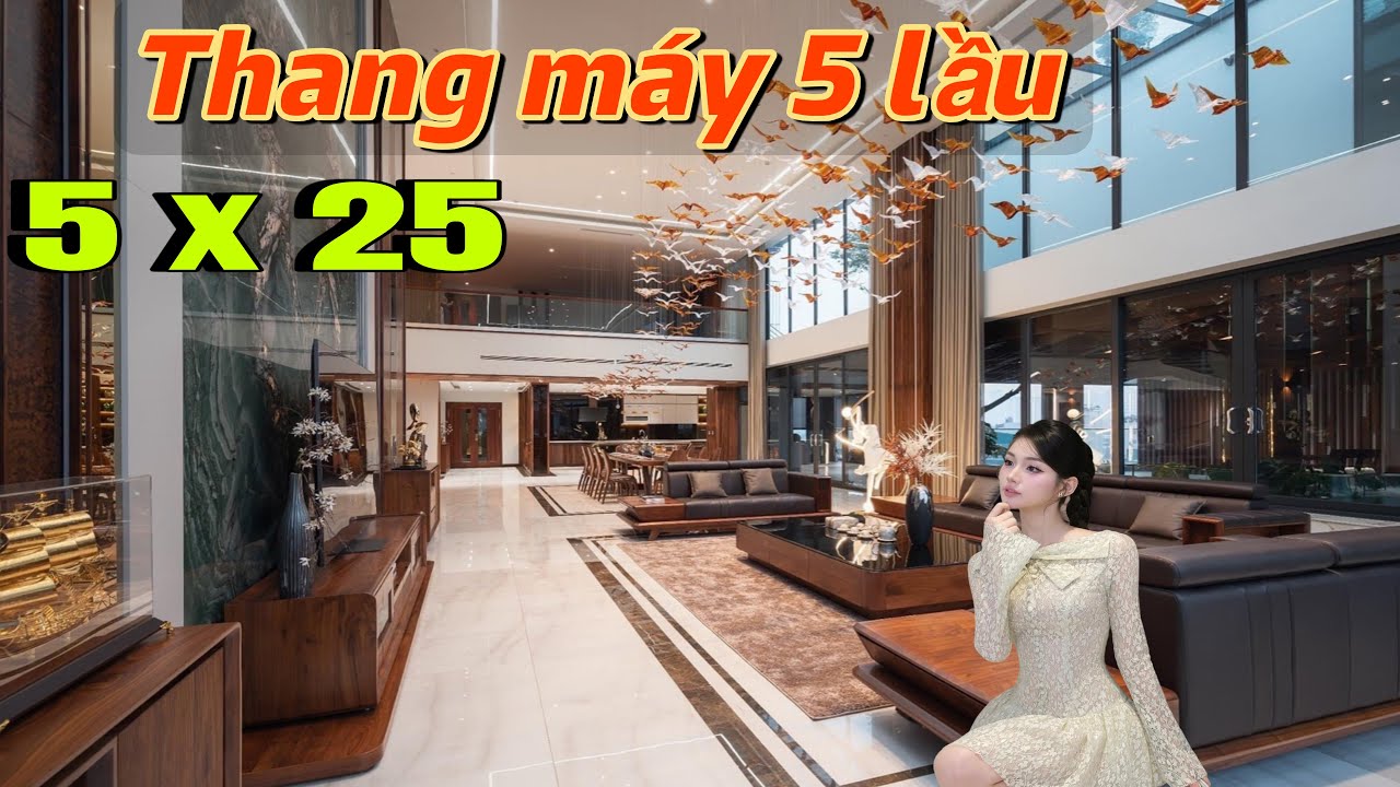 Chao Ôi nhà Siêu Rộng 5m x 25m có Thang Máy 5 Lầu - Sân Bự Chà Bá ngay chợ Thạnh Xuân Hà Huy Giáp