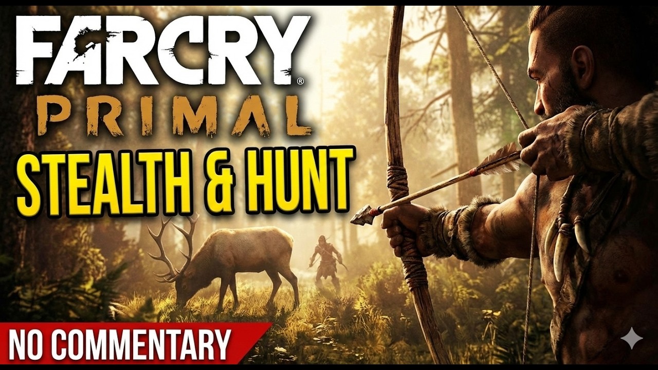 Far Cry Primal: Open World Hunting & Stealth Gameplay (No Commentary)