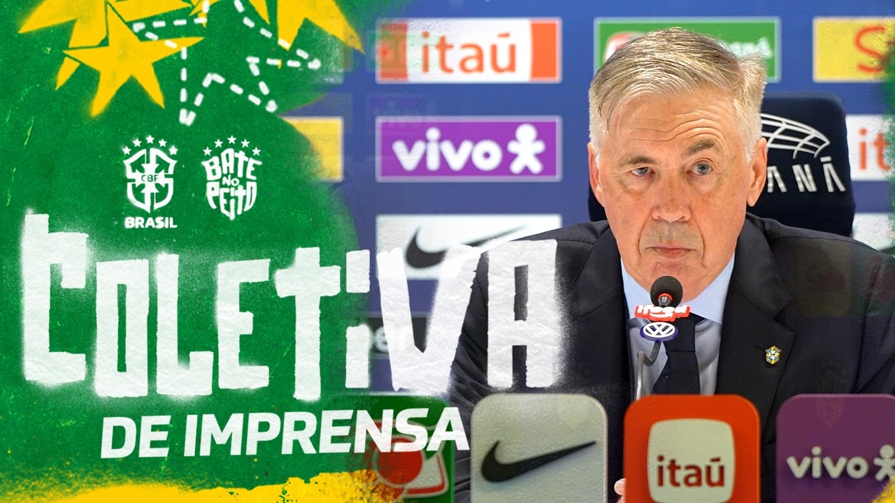 AO VIVO: CARLO ANCELOTTI NA COLETIVA DA SELE&Ccedil;&Atilde;O BRASILEIRA