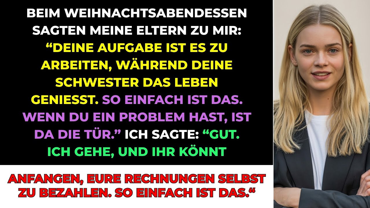 Beim Abendessen Sagten Meine Eltern: "Du Arbeitest, Deine Schwester Genießt. Gefällt’s Nicht? Geh."