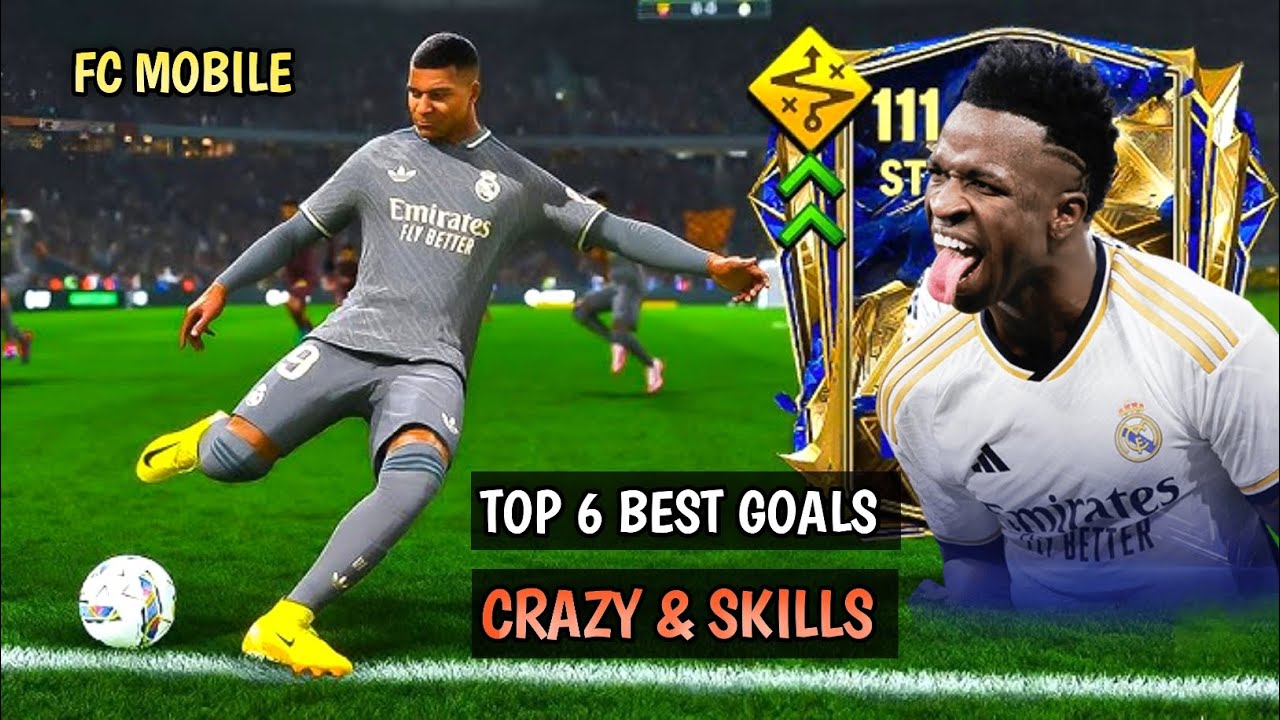 Top 6 Best Goals | Ea Sports Fc Mobile | Fc Mobile Best Goals | Fc Mobile Goal Tricks 🥶