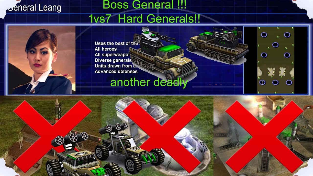 Boss General 1 vs 7 Hard Generals. (another deadly)