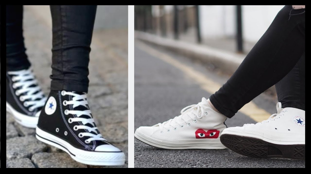 Converse  vs COMME Des GAR&Ccedil;ONS Play CONVERSE | Unboxing and Try-On Haul