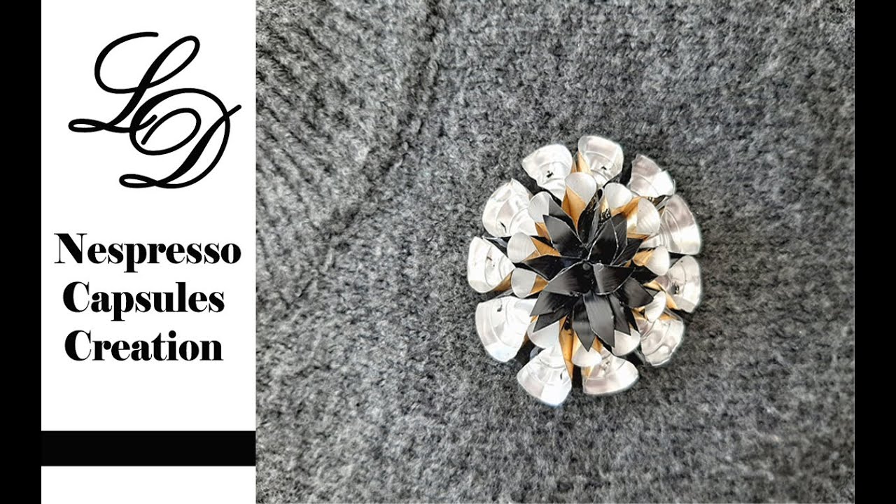 How to Recycle Nespresso Capsules- Easy DIY Craft Coffee Pods Brooch- Recycling Jewelry- Zero Waste