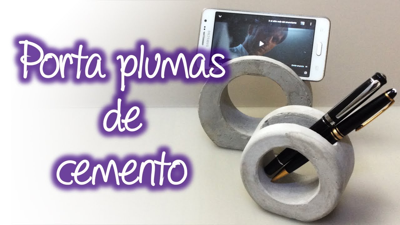 Porta plumas de cemento, Concrete pens holder