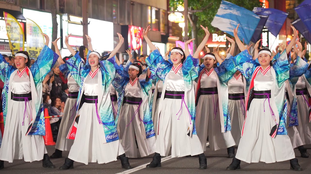 [4K] コカ·コーラ札幌国際大学　YOSAKOIソーラン祭り 2024 金曜日 FUNKY!すすきの会場