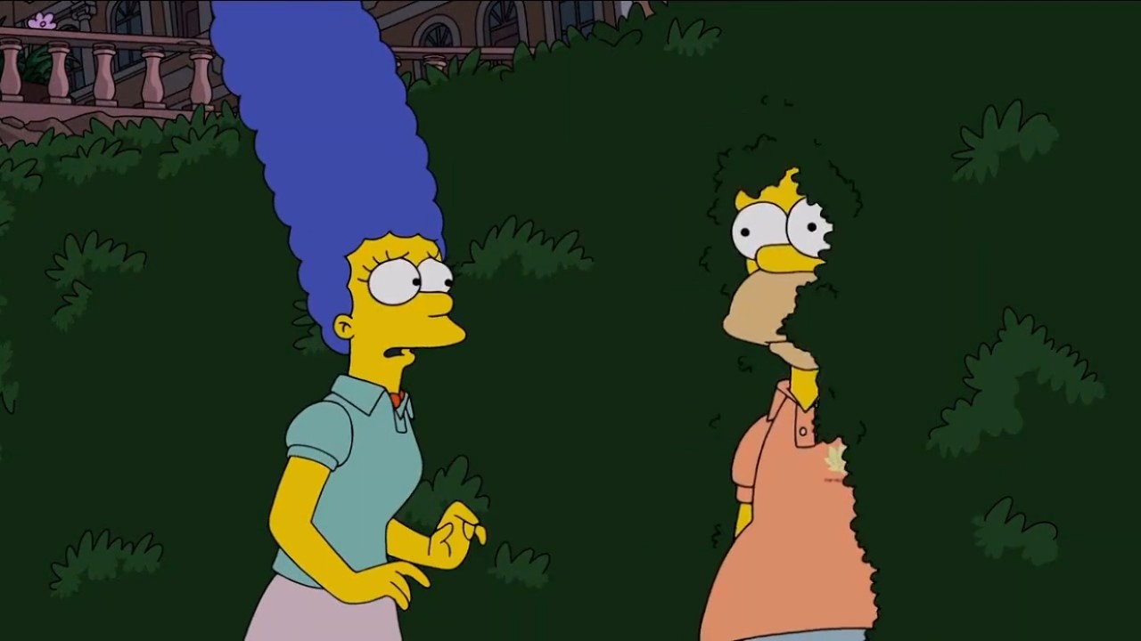 Simpsons - Homer Teaches Marge To Disappear Into Bushes (from 