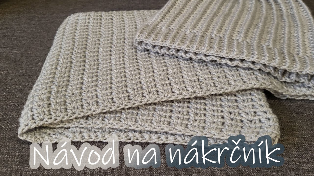 Háčkovaný nákrčník | pružný řetízek a polodlouhé sloupky | NÁVOD
