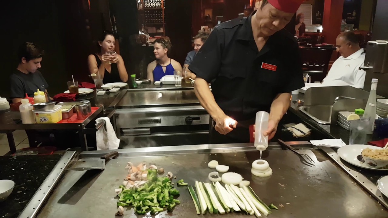 teppanyaki show!!  Fuji Japanese Steakhouse & Sushi -  dinner for 8 people
