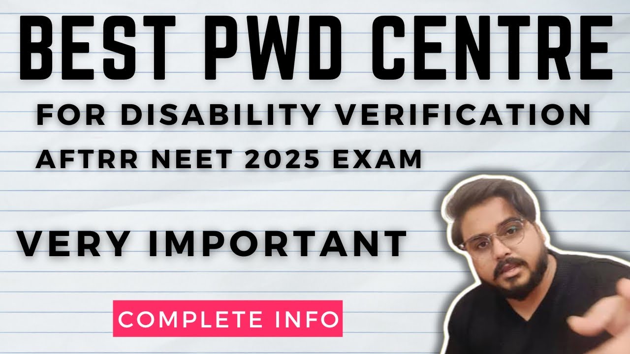 Best Disability Verification NTA Centre for Neet 2025 Pwd Candidates From 16 Centres all India #pwd