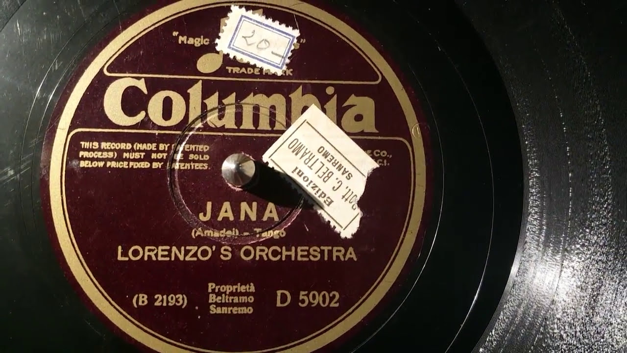 lorenzo's orchestra - jana - 78giri