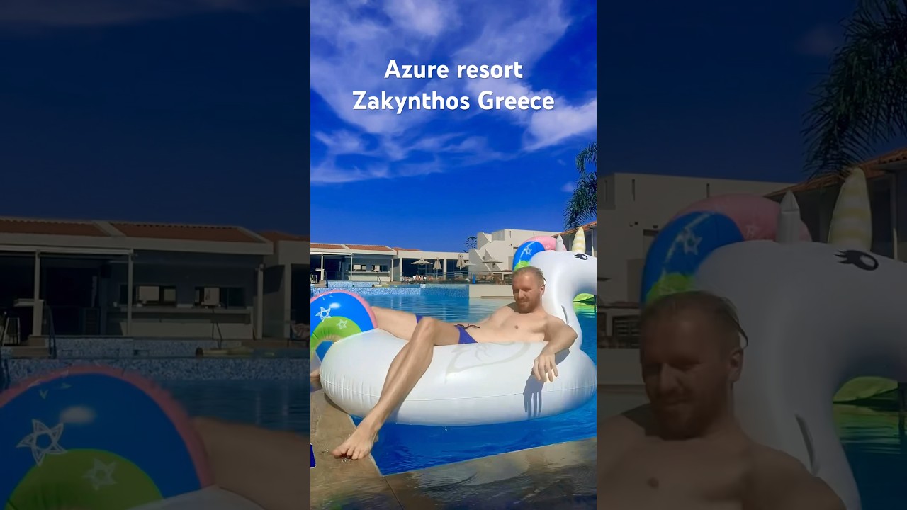 The best relax is on a floating matres! At which wecond I am the closes to the camera?🤩 #zakynthos